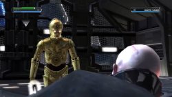 C3P-O about to kill Darth Vader Meme Template