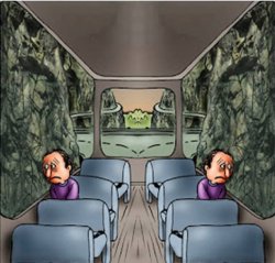 Two Sad guys on a bus Meme Template