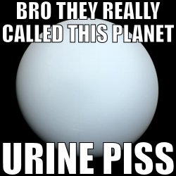 bro they really called this planet urine piss Meme Template