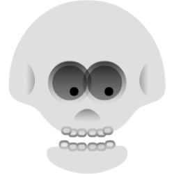 skype version of the skull emoji Meme Template