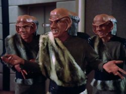 Ferengi with Arms Up Meme Template