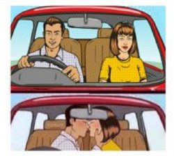 COUPLE KISS IN CAR, BLANK Meme Template