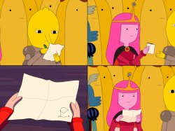 lemongrad writes a note to princess bonnibel bubblegum Meme Template