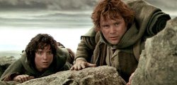 Sam and Frodo looking Meme Template