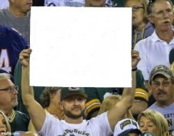sports fan with sign Meme Template