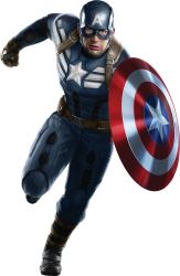 Captain America running with transparency Meme Template