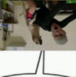 message above flipped Meme Template