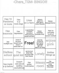 -Chara_TGM- Bingo! Meme Template