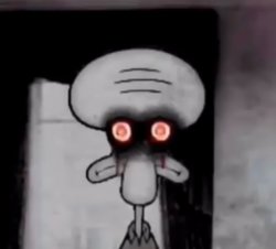 Creepy Squidward Meme Template