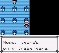 Trash Found at Pokémon Blue meme Meme Template