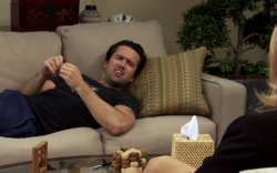 ALWAYS SUNNY, MAC GLARES AT THERAPIST Meme Template