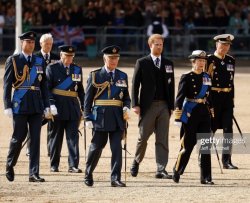 Prince Harry Surrounded by Fake Uniforms Meme Template