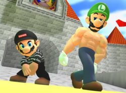 Drip Mario & Giga Weegee Meme Template