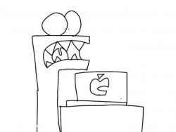 F FROM ALPHABET LORE BUT TRAUMATIZED Meme Template