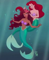 Ariel and Her Black Friend Meme Template