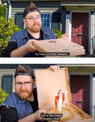 tomska jesus pizza moment Meme Template