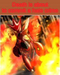 Death is about to commit a hate crime Meme Template
