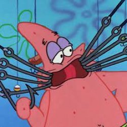 patrick eating hooks Meme Template