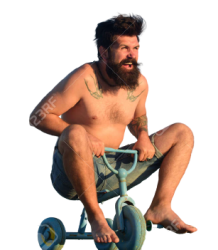 Shirtless Guy On Tricycle Meme Template