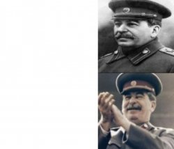 sad Stalin, laughing Stalin Meme Template