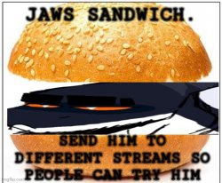 Jaws sandwich. Meme Template