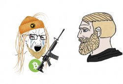 Libertarian Jesus vs Chad Meme Template