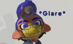 Blueheart glares Meme Template