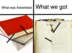 What was Advertised vs What we got Meme Template
