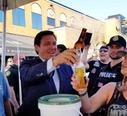 DeSantis celebrates with underage girls Meme Template