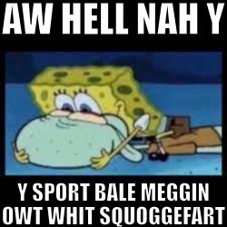 aw hell nah y sport bale meggin owt whit squoggefart Meme Template