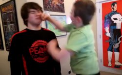 Max slapping Aiden Meme Template