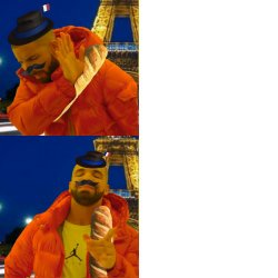 French Drake Meme Template