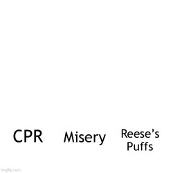 CPR x Misery x Reese’s Puffs Template Meme Template