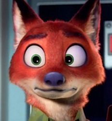 Wide-eyed Nick Wilde Meme Template