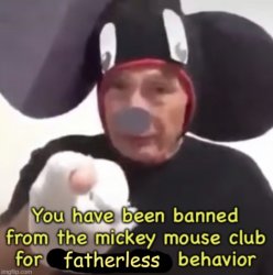 banned from the mmch for fatherless behavior Meme Template