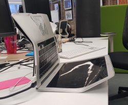 busted macbook Meme Template