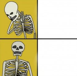 Skeleton comparing Meme Template