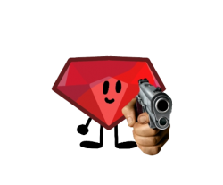 BFB ruby pointing a pistol Meme Template