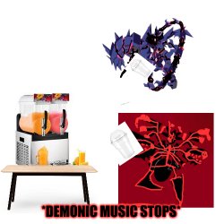 *Demonic Music Stops* Meme Template