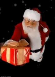 Santa Claus gives you a present Meme Template