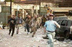 forrest gump running from zombies Meme Template