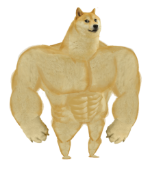 Strong doge png Meme Template