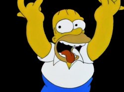 Homer Simpson Hands razed crazy face Meme Template