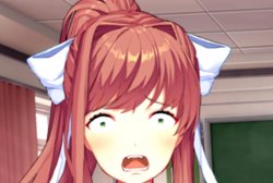 Scared Monika Meme Template