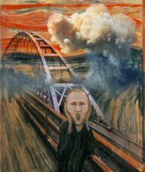 Putin Crimea bridge scream Meme Template