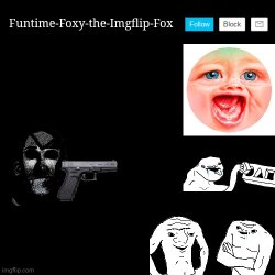 Funtime-Foxy-the-Imgflip-Fox announcement Meme Template