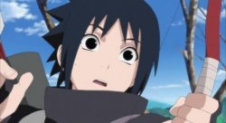 Young Sasuke with a bow Meme Template