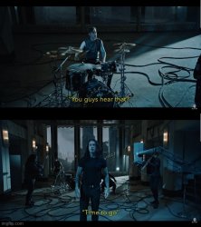 falling in reverse "you hear that. time to go" Meme Template