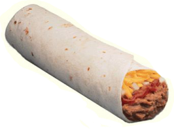 badly cropped bean and cheese burrito Meme Template