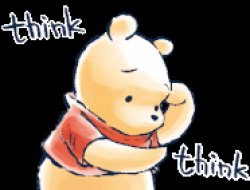 pooh bear think think Meme Template